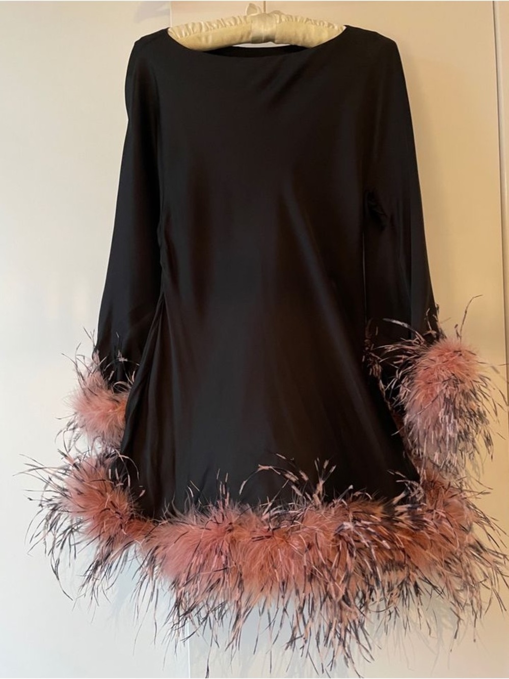 Agent Provocateur Doris Black Silk Feather Babydoll Small